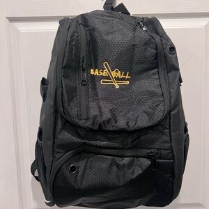 Black Baseball Backpack